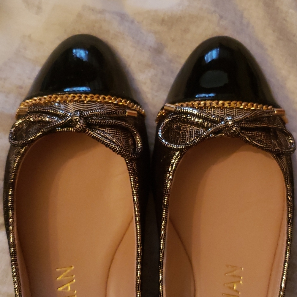 New Stuart Weitzman Gabby Chain-Link Leather Flat… - image 3
